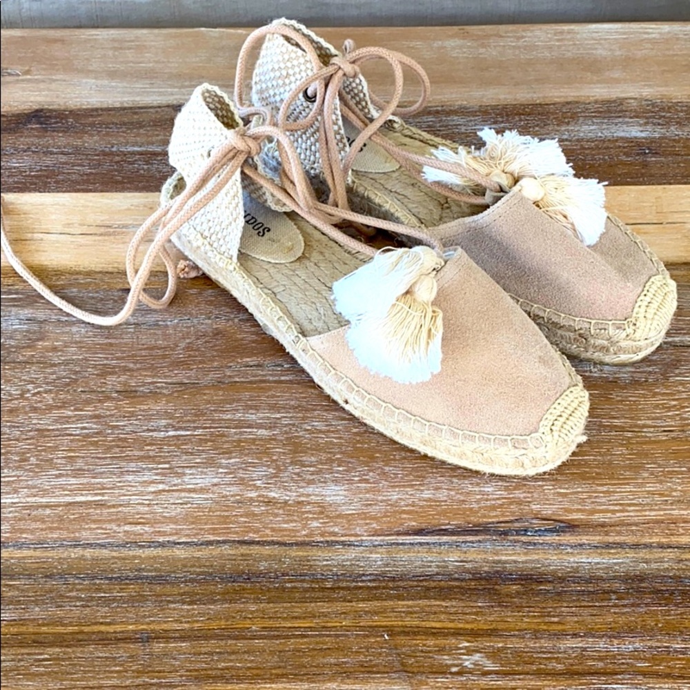 Saludos Lace Up Suede Espadrilles